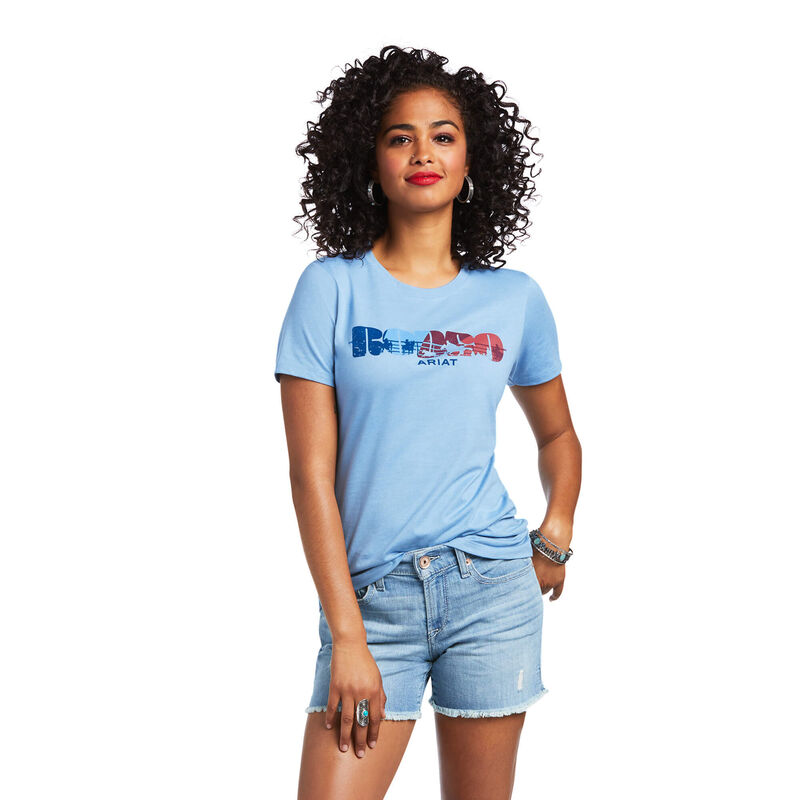 Ariat T-Shirts Damen - Rodeo HellBlau ( VCLPT-3124 )